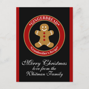 Pepparkaksreceptkort Helg Vykort