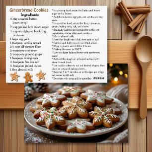 Pepparkaksreceptkort Vykort