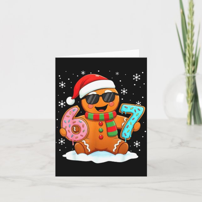 Pepparkakssjuan åtta Bruh Roligt Jul Meme Sju Kort (Framsida)