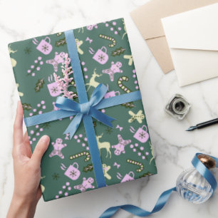 Pepparkakssjuka Godisstavar Jul Presentpapper