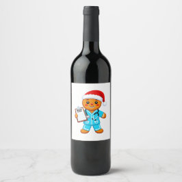 Pepparkakssjuksköterska jul 2026 höjd hälsa vinflaska etikett