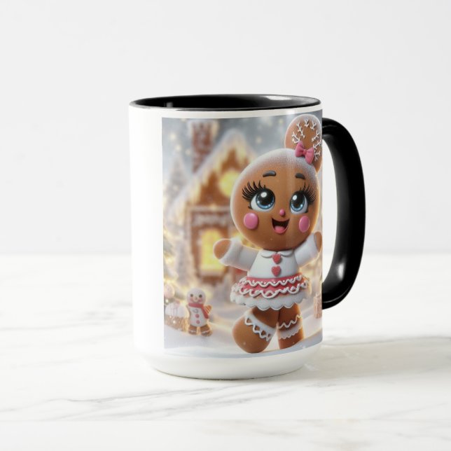 Pepparkakssnöflinga Glans Mugg (Framsida höger)