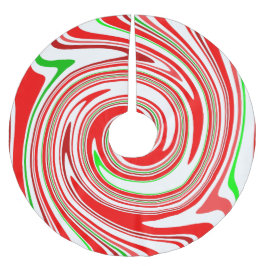 Pepparkakssockersnurr Pepparmint Röd Vit Grön Julgransmatta Borstad Polyester