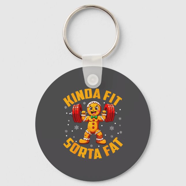 Pepparkakssortens Fit Sorta Fett Gym Styrketräning Nyckelring (Framsida)
