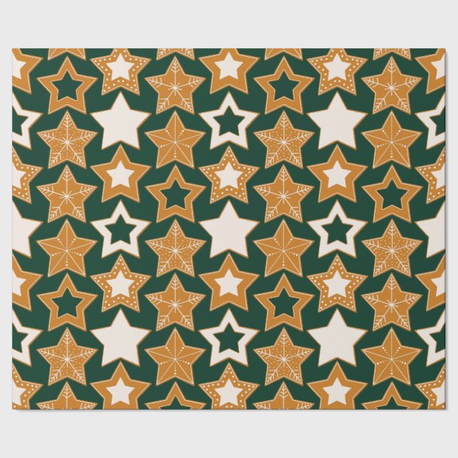 Pepparkaksstjärnor (Noel) Presentpapper (Seam)