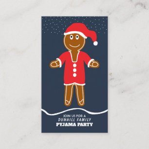Pepparkakstomte, julfestbiljett inbjudan