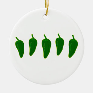 Pepparlogotyp för Jalapeno (Jalapeño) Julgransprydnad Keramik