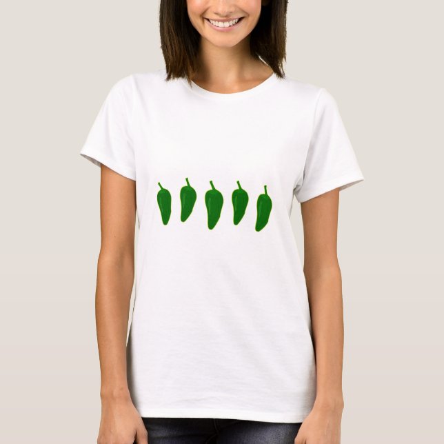 Pepparlogotyp för Jalapeno (Jalapeño) Tee (Framsida)