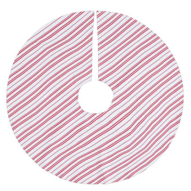Pepparmint Jul Godisrandiga Strimmor Julgransmatta Borstad Polyester (Framsidan)
