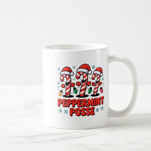 Pepparmint Sse Godisstav Rolig Jul Tomte Hatt Kaffemugg (Höger)