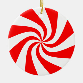 Pepparmint virvlar runt julprydnaden julgransprydnad keramik