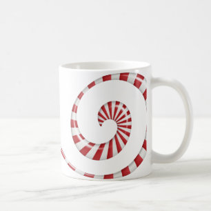 Pepparmint virvlar runt kaffemugg