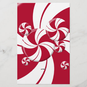 Pepparmint virvlar runt randgodisen brevpapper