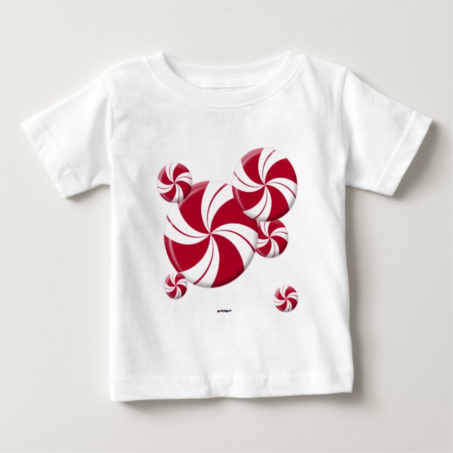 Pepparmint virvlar runt randgodisen t-shirt (Framsida)