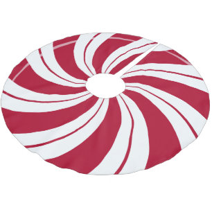 Pepparmintgodisdubbla virvlar runt julgransmatta borstad polyester