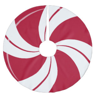 Pepparmintgodisen virvlar runt julgransmatta borstad polyester