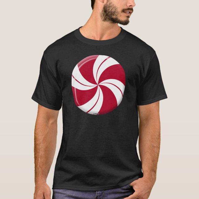 Pepparmintsswirlsstånggodis Tee Shirt (Framsida)