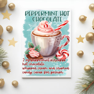 Pepparmynta Hot Chocolate Julhälsning Vykort