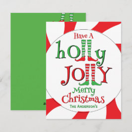 Pepparmynta Virvel Älg Julglad God Jul! Julkort