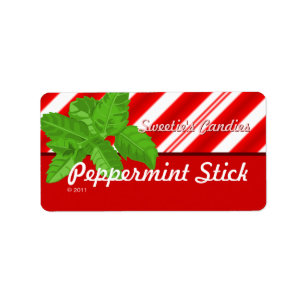 Pepparmyntpennetiketter Adressetikett