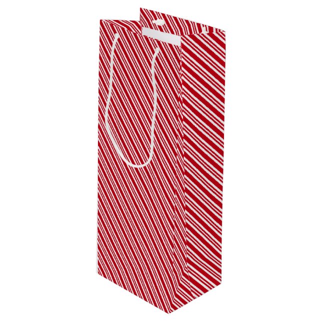 Pepparmyntrandig röd och vit klassisk jul (Framsidan Vinklad)