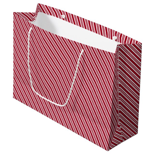 Pepparmyntrandig röd och vit klassisk jul (Framsidan Vinklad)