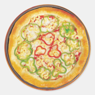 PepparPizza Runt Klistermärke