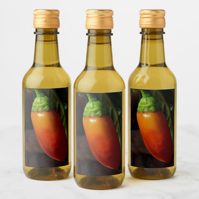 Pepper av sizzling-Hett Vinetikett (Flaskor)