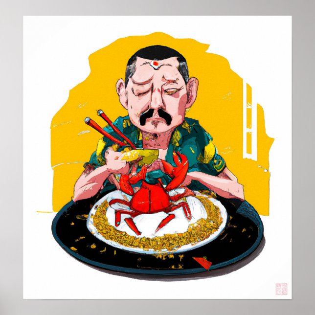 Pepper Crab - Canvas Art Print Poster (Framsidan)
