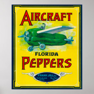 Pepper-etikett för luftfartyg poster