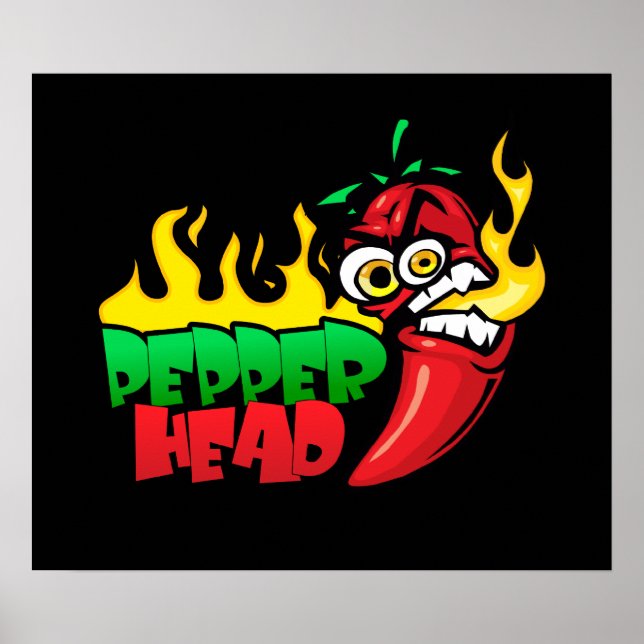 Pepper Head $24.95 Vector Art Wall Poster (Framsidan)