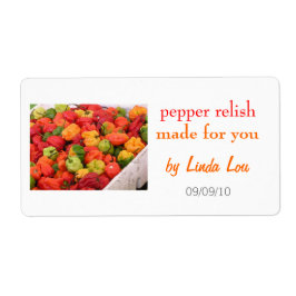 Pepper Relish Preserve Label 2 Fraktsedel
