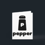 Pepper Shaker Halloween Simple Costume Seasoning Kort<br><div class="desc">Pepper Shaker Halloween Simple Costume Seasoning</div>