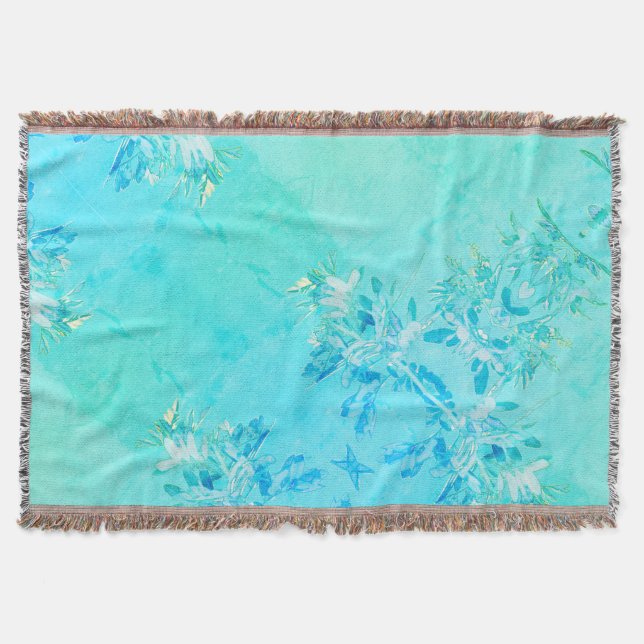 Pepper Träd Löv Natur Turcos Throw Blanket Blanket Filt (Framsidan)