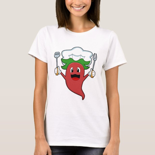 Pepper Vegan Cook T Shirt (Framsida)