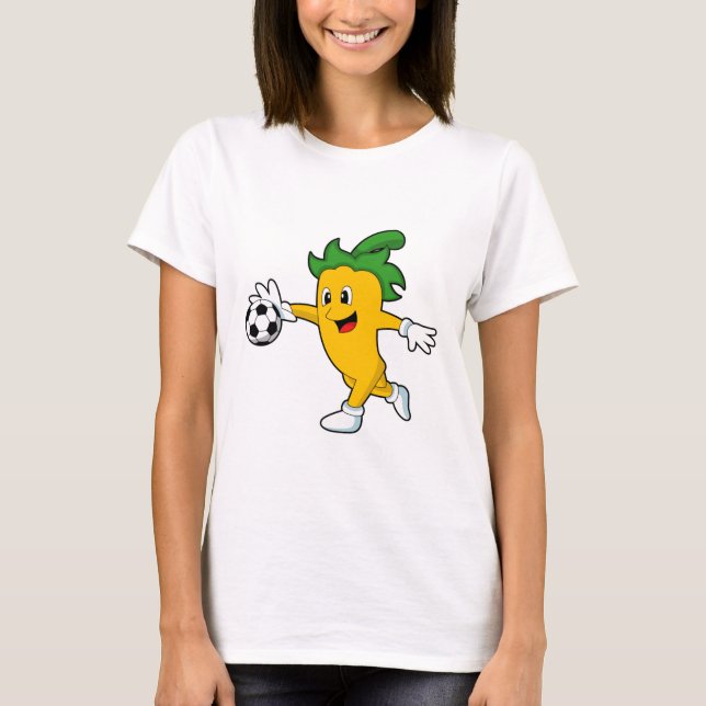 Pepper Vegan som fotbollsspelare med fotboll.PNG T Shirt (Framsida)