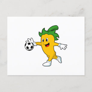 Pepper Vegan som fotbollsspelare med Soccer.PNG Vykort