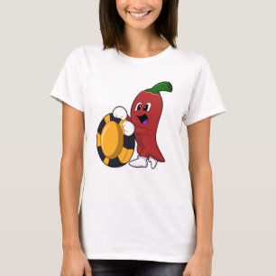 Pepper vid Poker med Poker chip T Shirt
