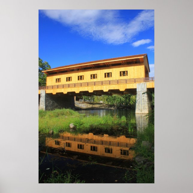Pepperell MORSA New Covered Bridge River View Poster (Framsidan)