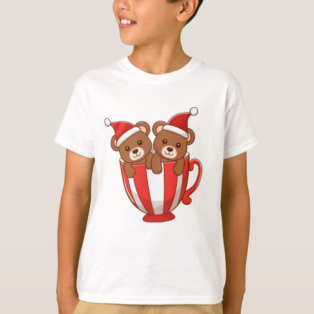 Peppermint Bear Duo T Shirt (Framsida)