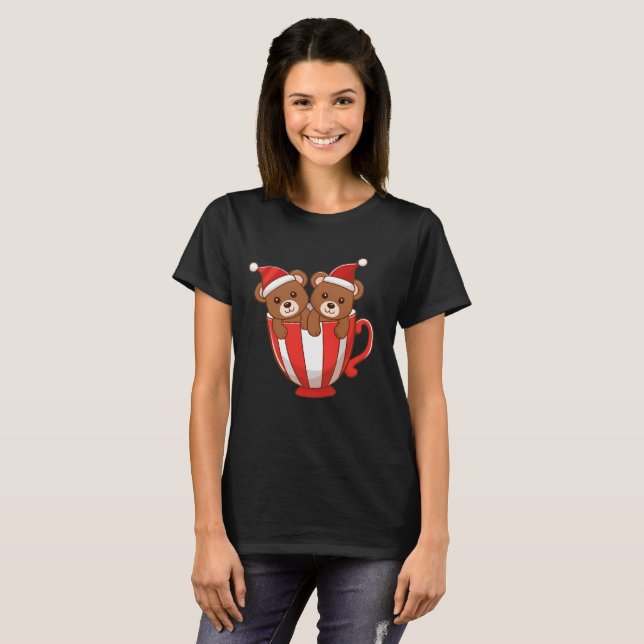 Peppermint Bear Duo T Shirt (Hel framsida)