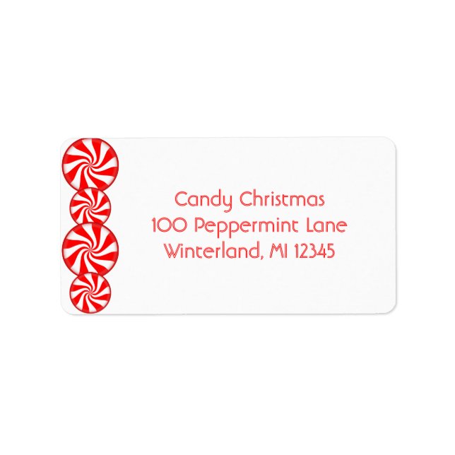 Peppermint Candy Adressetikett (Framsidan)