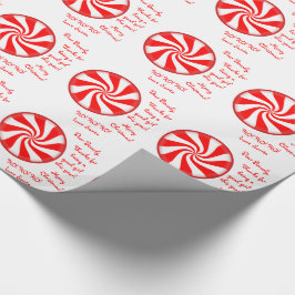 Peppermint Candy Brev från jultomten Julafton Presentpapper