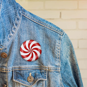 Peppermint Candy Button Knapp