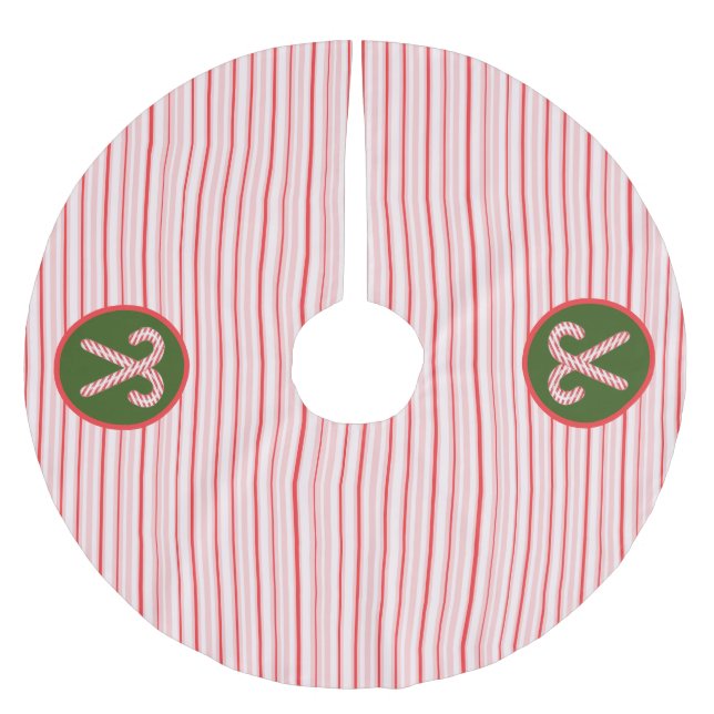 Peppermint/candy cane-jul julgransmatta borstad polyester (Framsidan)