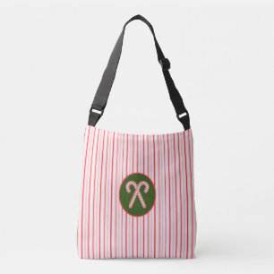 Peppermint/candy cane-julklapp axelväska