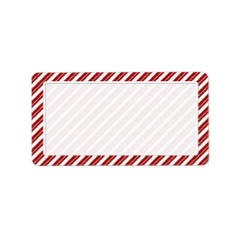 Peppermint Candy cane Rand Adressetiketter