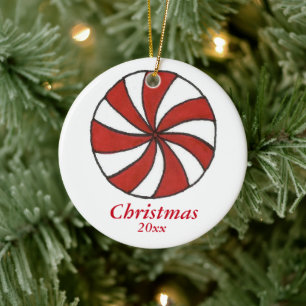 Peppermint Candy cane Starlight Mint jul Julgransprydnad Keramik