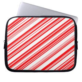 Peppermint Candy Cane Stripes Xmas Electronics Bag Laptop Fodral