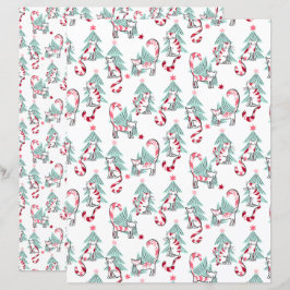Peppermint Candy Cats Skrapbook Papper